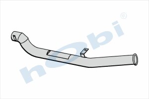 Boru, Egzoz Çıkış, E2, 1333655 Daf CF85 Ø127 Alusi, - Hobi