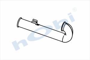 Boru, Egzoz Çıkış, E3, 1611175 Daf XF95 Ø127 Alusi, - Hobi