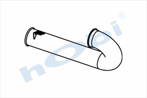 Boru, Egzoz Çıkış, E3, 1617723 Daf XF95 Ø127 Alusi, - Hobi