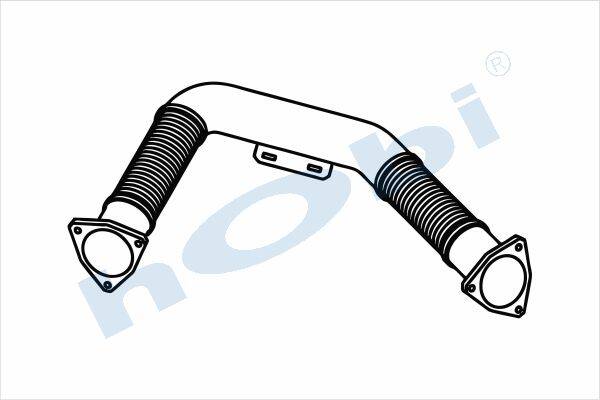 Boru, Egzoz Ön, E2, 1286022 Daf Ø114,3 Alusi, Spiral (P), - 1