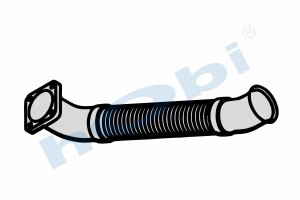 Boru, Egzoz Ön, E2, 1334253 Daf XF95 Ø127 Alusi, Spiral (P), - Hobi