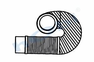 Boru, Egzoz Ön, E3, 6294901910 Mercedes Travego Ø120 Alusi, Spiral (P), - Hobi