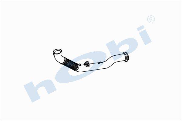 Boru, Egzoz Ön, E4, 7482414025 Renault Midlum Ø88,9 Inox, Spiral (P), - 1
