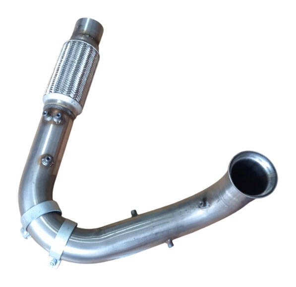 Boru, Egzoz Ön, E5, 3754904219 Mercedes Axor Ø88,9 Inox, Flexli, - 1