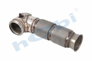 Boru, Egzoz Ön, E6, 1951177 Daf XF Ø114,3 Inox, Flexli, İzolasyonlu, - 1