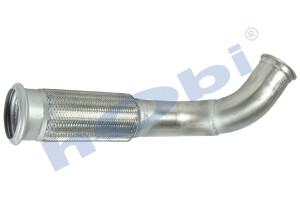Boru, Egzoz Ön, E6, 22327400 Volvo FH Ø101,6 Inox, Flexli, - 1