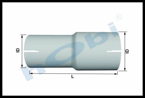 Boru, Universal Adaptör, L1:200 Alusi ID1:Ø51 ID2:Ø60,5 - 1