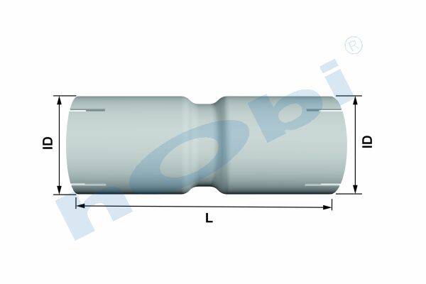 Boru, Universal Adaptör, L1:200 Alusi ID1:Ø61 ID2:Ø61 - 1