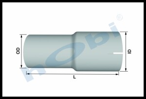 Boru, Universal Adaptör, L1:200 Alusi ID1:Ø77 OD2:Ø76 - 1
