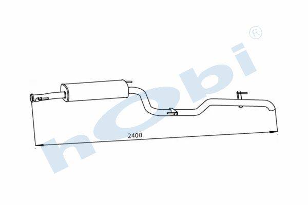 Egzoz Susturucu, E3, 6384901115 Mercedes Vito Alusi, Tip:I, - 2