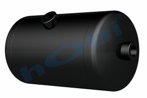 Hava Tankı, Çelik, Ø154 L:278 Lt:5 Siyah (RAL9005) GövMnş:1 KapMnş:2 - Hobi