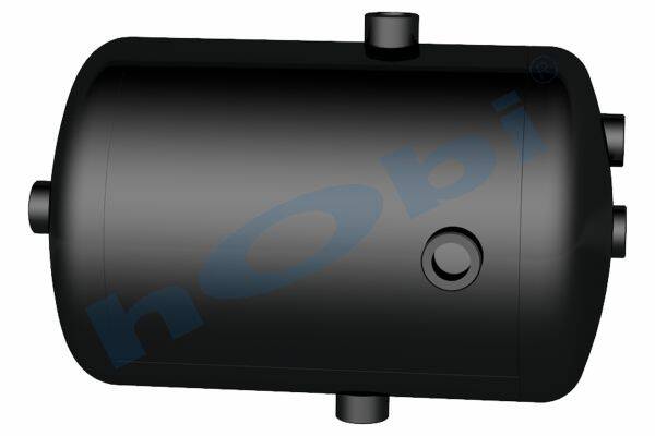 Hava Tankı, Çelik, Ø206 L:325 Lt:9,5 Siyah (RAL9005) GövMnş:3 KapMnş:3 - 3