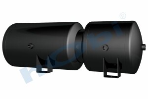 Hava Tankı, Çelik, Dış 2'li, Gövde ve Kapak Braketli, Ø300 Lt:54 140.0377 - 1