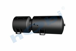 Hava Tankı, Çelik, Dış 2'li, Gövde ve Kapak Braketli, Ø300 Lt:54 140.0377 - 3