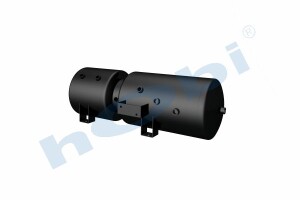 Hava Tankı, Çelik, Dış 2'li, Gövde ve Kapak Braketli, Ø300 Lt:54 34 20 Füme - Hobi