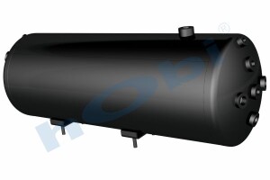 Hava Tankı, Çelik, İç 2'li, Gövde Braketli, Ø259 L:743 Lt:36 Siyah (RAL9005) - 1