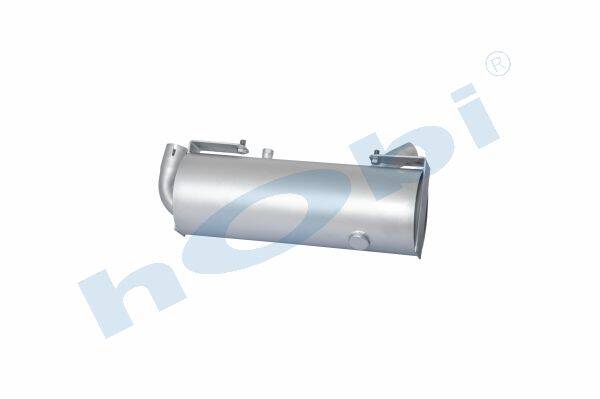 Susturucu, İş Makinası, Ø160 L:460 IN:Ø38 OUT:Ø38 Tip:L, Inox, Gri (RAL7600), - 2