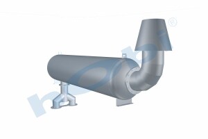 Susturucu, Jeneratör KIT, BM:Ø804 L:3000 IN:Ø203,2 OUT:Ø355,6 Kabin Üstü, - 4