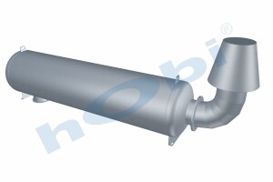 Susturucu, Jeneratör KIT, BM:Ø804 L:3000 IN:Ø304,8 OUT:Ø355,6 Kabin Üstü, - 1