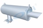 Susturucu, Jeneratör KIT, Ø127 L:350 IN:Ø50,8 OUT:Ø50,8 Kabin Üstü, Endüstriyel,