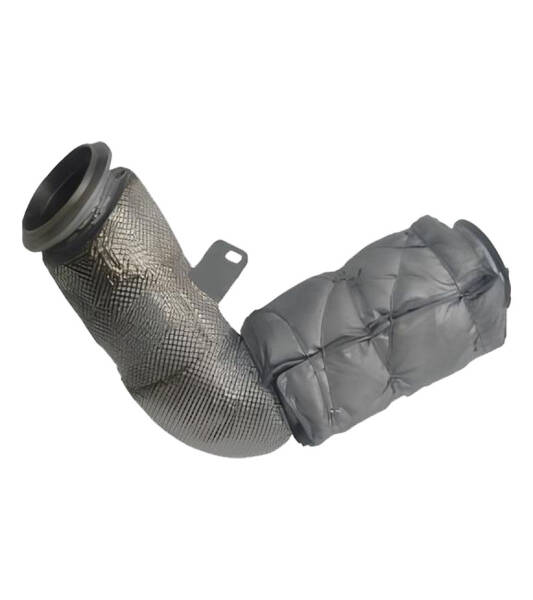 12529 Boru, Egzoz Ön, HD165216Y Temsa Ø101,6 Inox, Flexli, İzolasyonlu, - Görsel 1