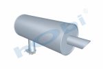 Susturucu, Jeneratör KIT, Ø200 L:500 IN:Ø63,5 OUT:Ø60,3 Kabin Üstü, Endüstriyel,