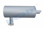 Susturucu, Jeneratör KIT, Ø200 L:500 IN:Ø63,5 OUT:Ø60,3 Kabin Üstü, Endüstriyel, - Görsel 3