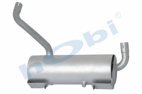 1286 Susturucu, İş Makinası, Ø160 L:460 IN:Ø38 OUT:Ø38 Tip:L, Inox, Gri (RAL7600), - Görsel 1