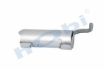 Susturucu, İş Makinası, Ø160 L:460 IN:Ø38 OUT:Ø38 Tip:L, Inox, Gri (RAL7600), - Görsel 3