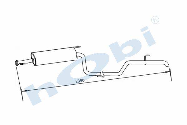 177 Egzoz Susturucu, E2, 6384901015 Mercedes Vito Alusi, Tip:I, - Görsel 1