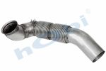 Boru, Egzoz Ön, E4, 9304906119 Mercedes Actros Ø120 Inox, Flexli,