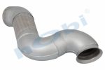 Boru, Egzoz Ön, E3, 9424902819 Mercedes Actros Ø127 Alusi, Spiral (K),