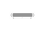 Boru, Universal Düz, Ø38 L1:2000 T:1,5 mm Dkp - Görsel 2