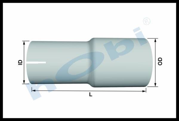 image description Boru, Universal Adaptör, L1:200 Alusi ID1:Ø70,8 OD2:Ø76,2 - Görsel 1