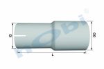 Boru, Universal Adaptör, L1:200 Alusi ID1:Ø89,5 OD2:Ø110