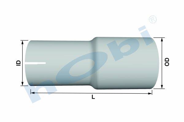 image description Boru, Universal Adaptör, L1:200 Alusi ID1:Ø102,1 OD2:Ø127 - Görsel 1