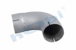 Boru, Universal Sac Dirsek, A:90° Ø88,9 L1:200 L2:200 T:1,5 mm Alusi ID1:Ø89,4