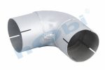 Boru, Universal Sac Dirsek, A:90° Ø101,6 L1:200 L2:200 T:1,5 mm Alusi ID1:Ø102,1