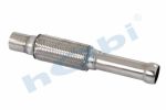 Flex, ID:Ø51 L:430 IN:Şişirme, OUT:Şişirme, Çentik, İç, Dış Örgü, Inox, SS316,