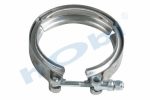 Kelepçe, V Bant, Egzoz, 1401693 Daf Ø121 Inox (409), W2,