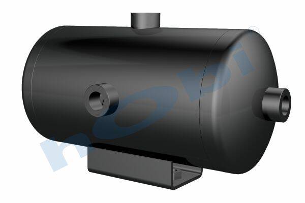 9255 Hava Tankı, Çelik, Gövde Braketli, Ø154 L:307 Lt:5 Siyah (RAL9005) GövMnş:2 - Görsel 1