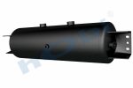 Hava Tankı, Çelik, Kapak Braketli, Ø206 L:684 Lt:25 Siyah (RAL9005) GövMnş:3