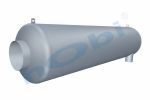 Susturucu, Jeneratör KIT, BM:Ø1100 L:4000 IN:Ø254 OUT:Ø508 Kabin Üstü, Kritik, 1