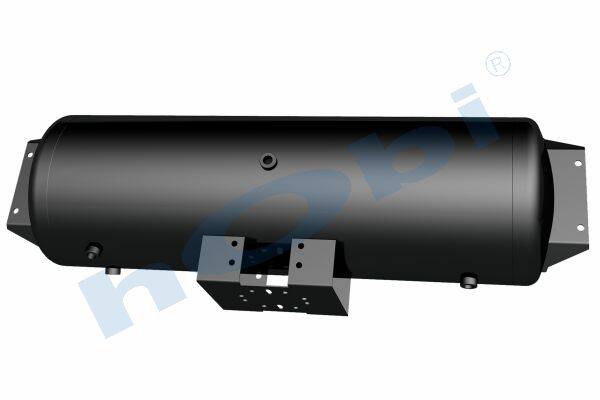 9521 Hava Tankı, Çelik, Gövde ve Kapak Braketli, Ø350 L:1145 Lt:104 Siyah (RAL9005) - Görsel 1