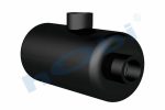 Hava Tankı, Çelik, Ø080 L:160 Lt:0,5 Siyah (RAL9005) GövMnş:1 KapMnş:1