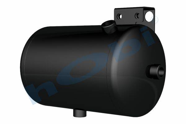 9711 Hava Tankı, Çelik, Gövde Braketli, Ø200 L:334 Lt:9,5 Siyah (RAL9005) GövMnş:1 - Görsel 1