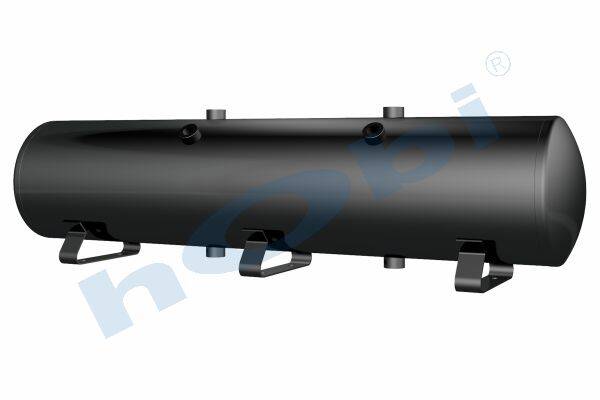 9802 Hava Tankı, Çelik, İç 2'li, Gövde Braketli, Ø230 L:1050 Lt:40 Siyah (RAL9005) - Görsel 1
