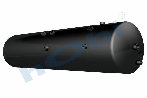 9816 Hava Tankı, Çelik, İç 2'li, Ø246 L:1111 Lt:51 Siyah (RAL9005) GövMnş:6 KapMnş:4 - Görsel 1