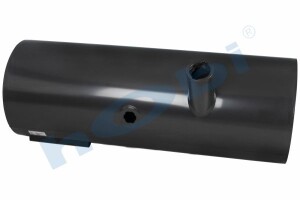 Yakıt Tankı, Çelik, KIT, 200 Lt. Mercedes Ø460 L:1250 Siyah (RAL9005) BoğEk:400 - 1